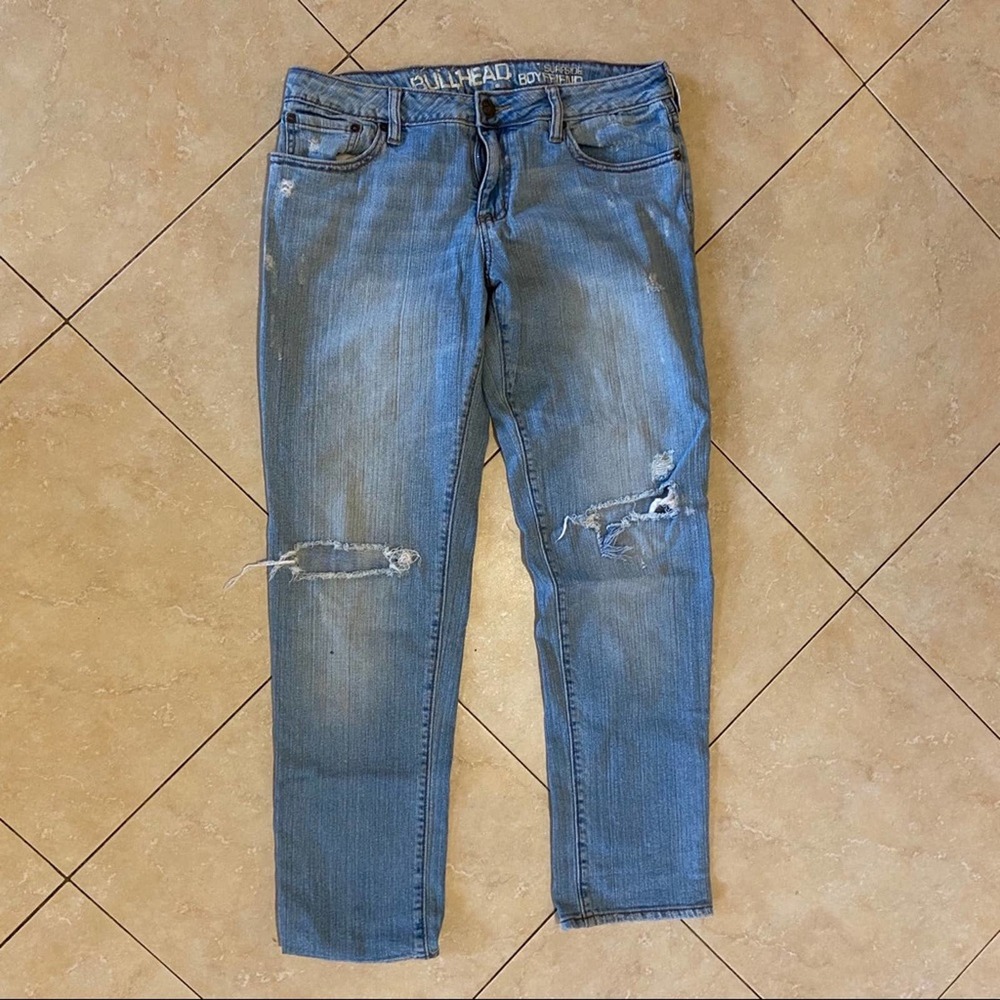 Bullhead Sz 5 Surfside Boyfriend Distressed Jeans